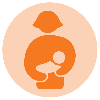 Orange Child Care Icon