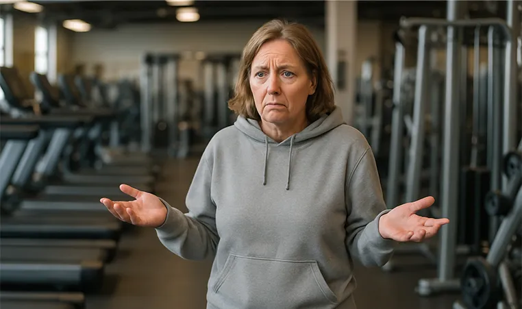 woman in a fitness center