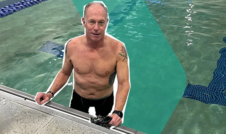 Paul Cool in the pool